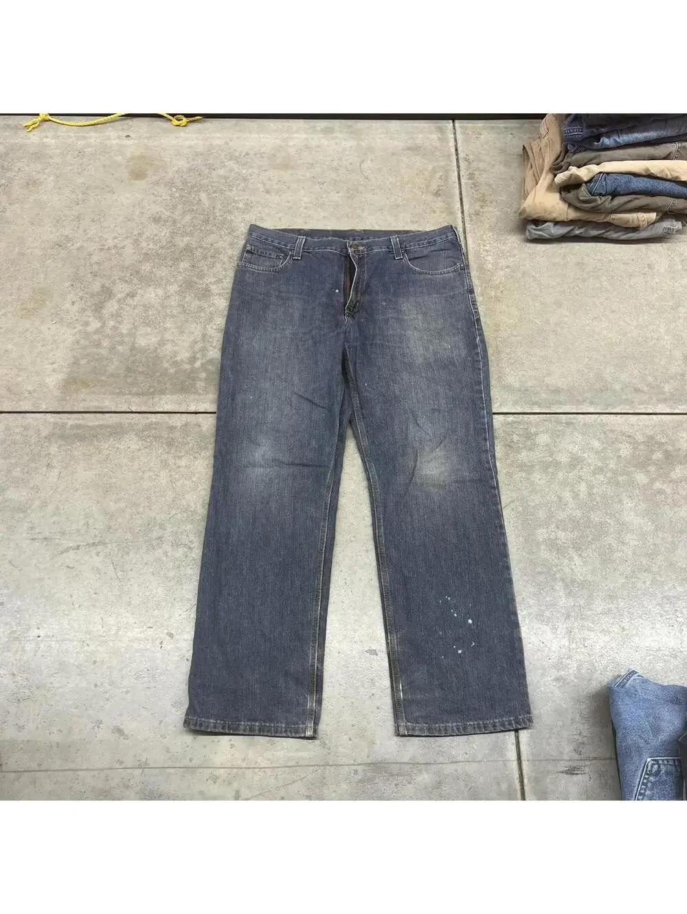 vintage carhartt dark blue relaxed baggy fit jeans size 38 x 32